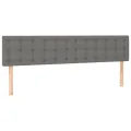 cadre de lit avec matelas Gris foncé 200x200cm Tissu