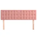 Têtes de lit 2 pcs Rose 72x5x78/88 cm Velours