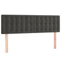 Tête de lit à LED Gris foncé 144x5x78/88 cm Velours