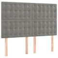 Tête de lit à LED Gris clair 144x5x118/128 cm Velours