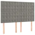 cadre de lit et matelas Gris clair 140x190cm Velours