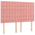 Têtes de lit 4 pcs Rose 72x5x78/88 cm Velours