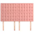 Têtes de lit 4 pcs Rose 72x5x78/88 cm Velours