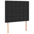 cadre de lit avec matelas Noir 80x200cm Similicuir