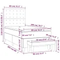 cadre de lit avec matelas Noir 80x200cm Similicuir