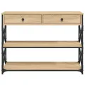 Table console chêne sonoma 100x28x75 cm bois d'ingénierie