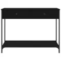 Table console noir 100x34,5x75 cm bois d'ingénierie