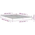 Cadre de lit 140x200 cm bois de pin massif