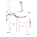 Chaises de bar lot de 2 bois massif d'hévéa et tissu