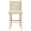 Chaises de bar lot de 2 bois massif d'hévéa et tissu