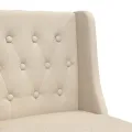 Chaises de bar lot de 2 bois massif d'hévéa et tissu