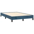 cadre de lit et matelas bleu foncé 120x190cm velours