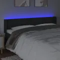 Tête de lit à LED Noir 163x16x78/88 cm Similicuir