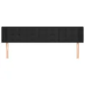 Tête de lit avec oreilles Noir 163x16x78/88 cm Similicuir