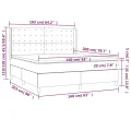 cadre de lit matelas LED Noir 160x200cm Similicuir