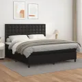 cadre de lit avec matelas Noir 160x200 cm