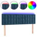 Tête de lit à LED Bleu foncé 144x5x78/88 cm Velours