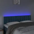 Tête de lit à LED Bleu foncé 144x5x78/88 cm Velours