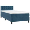 cadre de lit avec matelas LED Bleu foncé 100x200 cm