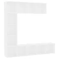 Ensemble de bibliothèque/meuble TV 3 pcs Blanc 180x30x180 cm