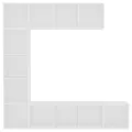Ensemble de bibliothèque/meuble TV 3 pcs Blanc 180x30x180 cm