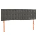 Têtes de lit 2 pcs Gris foncé 72x5x78/88 cm Velours