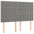 Têtes de lit 4 pcs Gris clair 72x5x78/88 cm Velours