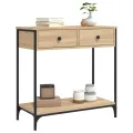 Table console chêne sonoma 75x34,5x75 cm bois d'ingénierie