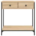 Table console chêne sonoma 75x34,5x75 cm bois d'ingénierie