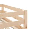 Lit mezzanine enfants avec tunnel rose 90x200cm bois pin massif