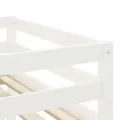Lit mezzanine enfants et rideaux bleu 80x200cm bois pin massif