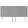 Têtes de lit 4 pcs Gris clair 80x5x78/88 cm Tissu