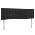 cadre de lit avec matelas Noir 140x190 cm Velours