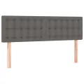 cadre de lit avec matelas Gris 140x190 cm Similicuir