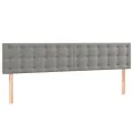 cadre de lit matelas et LED Gris clair 160x200 cm