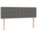 cadre de lit avec matelas Gris 140x200 cm Similicuir
