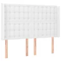 cadre de lit matelas LED Blanc 140x200 cm Similicuir