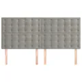 Têtes de lit 4 pcs Gris clair 80x5x78/88 cm Velours