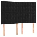 cadre de lit avec matelas Noir 140x190 cm Velours