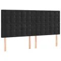 Cadre de lit avec tête de lit Noir 140x200 cm Velours