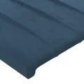 Cadre de lit avec tête de lit Bleu foncé 140x190 cm Velours