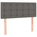 cadre de lit matelas LED gris 120x190 cm similicuir