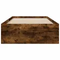Cadre de lit et tiroirs chêne fumé 75x190 cm bois d'ingénierie