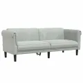 Ensemble de canapés 3 pcs gris clair velours