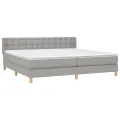 cadre de lit avec matelas Gris clair 160x200cm Tissu