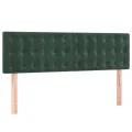 cadre de lit et matelas Vert foncé 140x200cm Velours