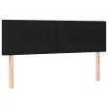 Tête de lit à LED Noir 144x5x78/88 cm Tissu