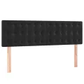 cadre de lit avec matelas Noir 140x200 cm Velours
