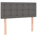 Tête de lit à LED Gris 100x5x78/88 cm Similicuir
