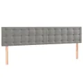 Tête de lit à LED Gris clair 160x5x78/88 cm Velours